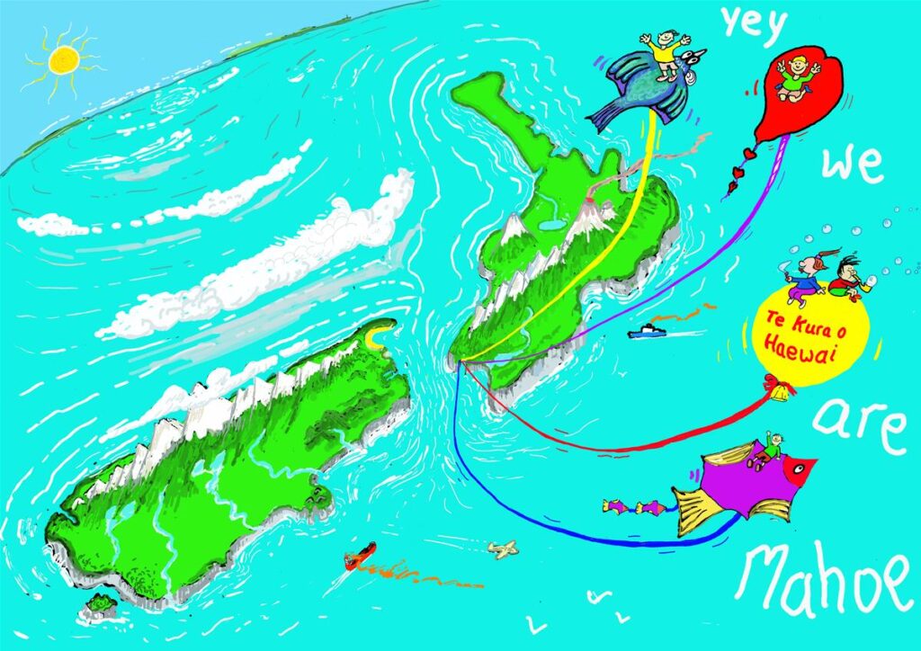 Haewai (also known as Houghton Bay) is the bay at the bottom of the valley. It is a place of great winds and tides because Raukawa Moana (Cook Strait) lies in a narrow gap in the middle of a thousand mile-long wall of high mountains that rise from the Pacific Ocean.